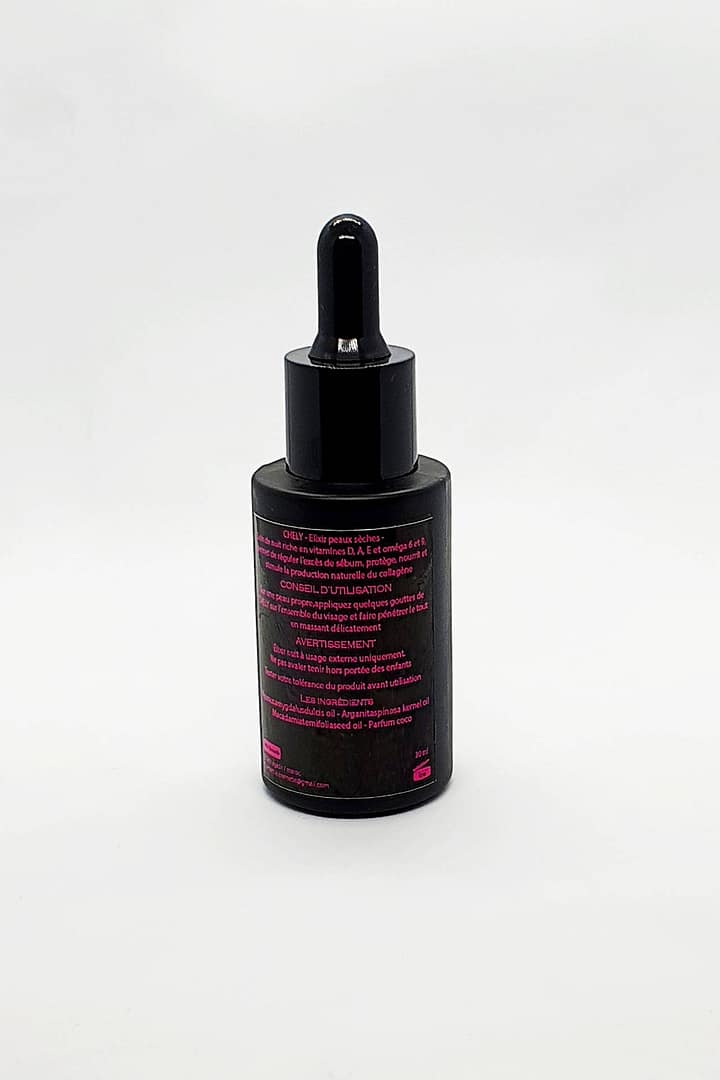 chely_elixir_label_r ik Cosmetic - CHELY Elixir peaux sèches composition - ingrédients